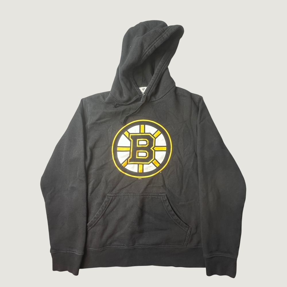 Boston Bruins Hoodie Mens Medium Black NHL Hockey Fanatics Pullover Sweatshirt